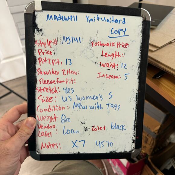 Madewell Knit Biker Sleeveless Stretchy Trendy Unitard US Women's S New - Picture 7 of 7